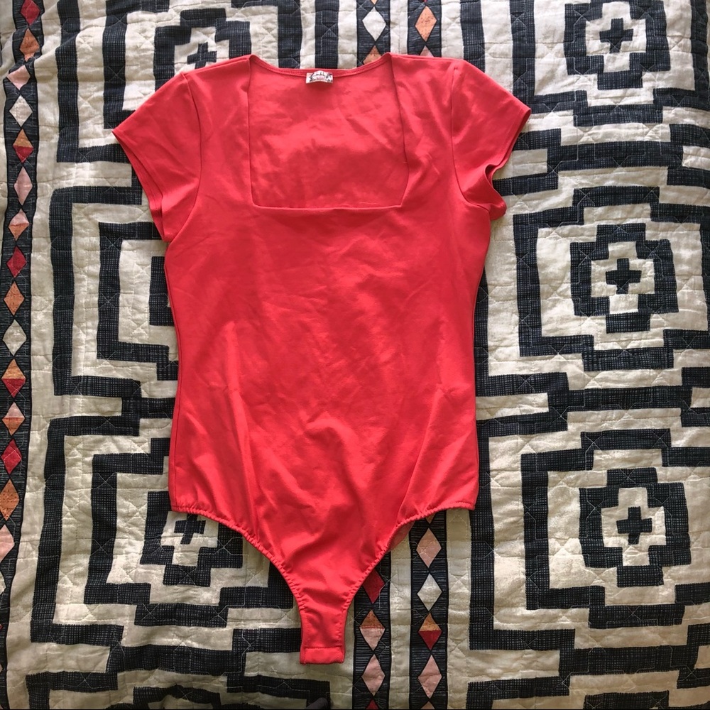 FreePeople Coral Bodysuit